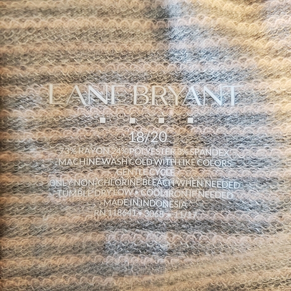 NWT Lane Bryant Striped Peplum Top - Picture 6 of 7